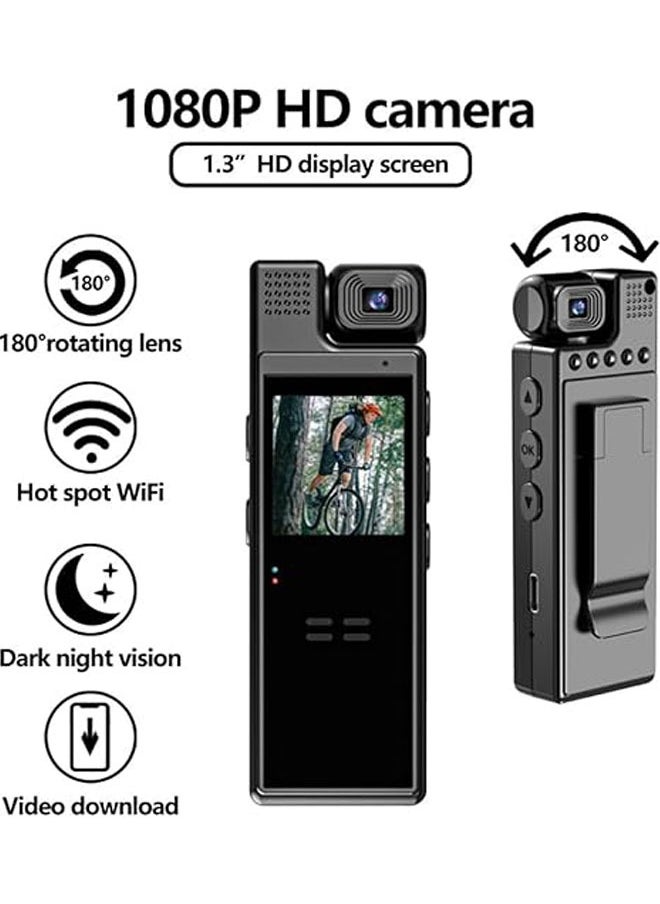 General HD 1080P camera with audio and video recording, 180° rotation video conference recorder camera, integrated WiFi access point, motion detection for app recording  - Image 2