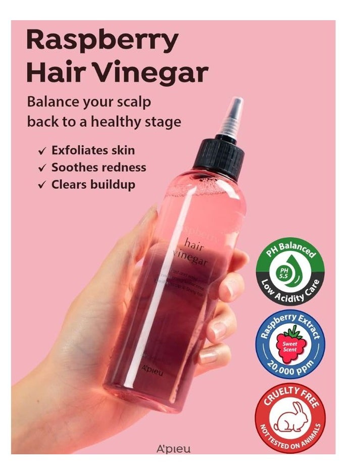 APIEU Raspberry Hair Vinegar 200ml  - Image 2
