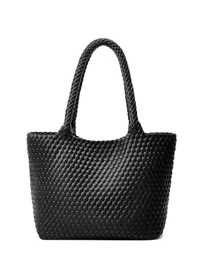 Arabest Woven Tote Bag Womens Purse: Vegan Leather Shoulder Handbags - Fashion Summer Beach Tote Bags - Large Travel Totes - Image 1