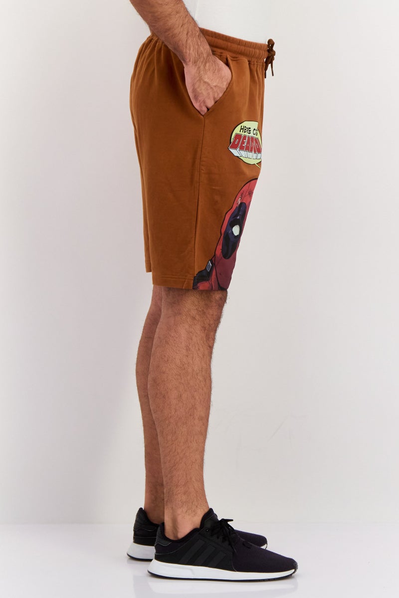 MARVEL Men Deadpool Basic Shorts, Brown - Image 2