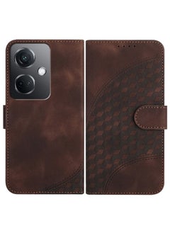 HuHa Case Cover For OPPO K11 5G YX0060 Elephant Head Embossed Phone Leather Case with Lanyard Coffee 
