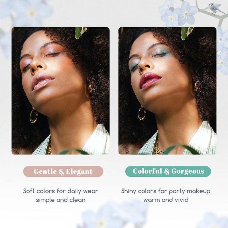 Color Nymph Beginner Makeup Kits For Teens With Train Case Included Full Makeup Kit Eyeshadow Palette Blushes Bronzer Highlighter Lipstick Brushes Mirror (Green) - Image 4