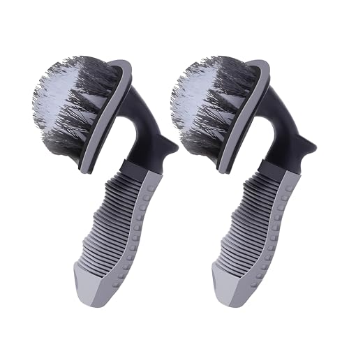 AUTOGUYS Tyre Cleaner Brush [**Pack of 2**] Car Cleaning Brush for Tyre Cleaning Liquid Nylon Bristles Perfect for Tire Rubber Car Accessories – Used with Tyre Puncture Kit and Microfiber Cloth - Image 1