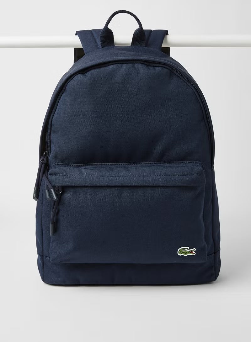 لاكوست Neoocroc قماش حقيبة الظهر الأزرق - Image 1