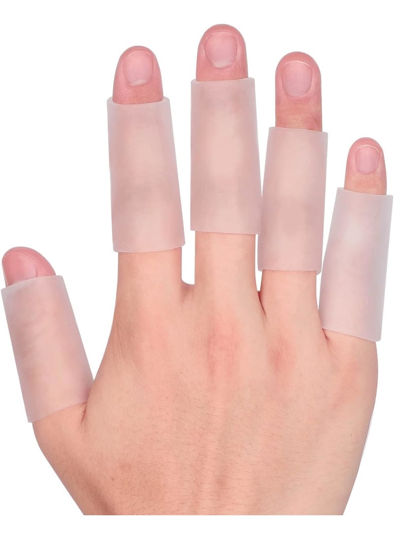 SYOSI 20 قطعة واقيات أصابع جل – أغطية أصابع سيليكون ناعمة لراحة الأصابع المتشققة، الفقاعات، الثآليل، والجلد السميك – قابلة للغسل، غير قابلة للانزلاق، دعم مبطن للأصابع للرجال والنساء - Image 1