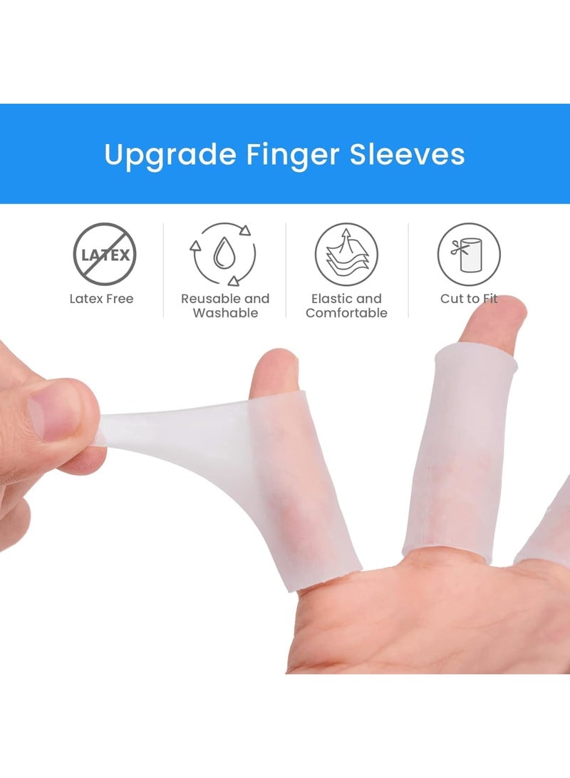 SYOSI 20 قطعة واقيات أصابع جل – أغطية أصابع سيليكون ناعمة لراحة الأصابع المتشققة، الفقاعات، الثآليل، والجلد السميك – قابلة للغسل، غير قابلة للانزلاق، دعم مبطن للأصابع للرجال والنساء - Image 2