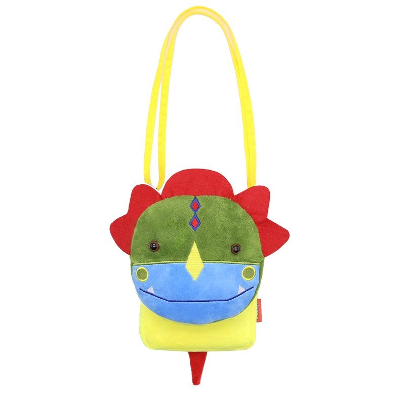Plush Kids Crossbody Bag, Dinosaur Animal Design, Soft Lightweight Shoulder Bag for Daily Outings - Image 4