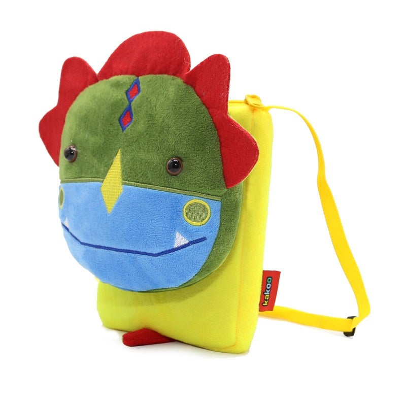 Plush Kids Crossbody Bag, Dinosaur Animal Design, Soft Lightweight Shoulder Bag for Daily Outings - Image 2