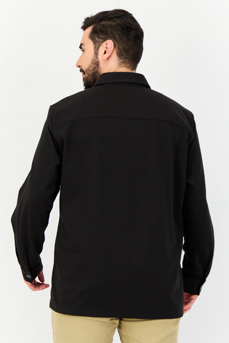 Celio Men Plain Jacket Shirt ,Black - Image 2