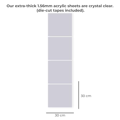 Fliptic Acrylic Mirror Like Tiles Full Length Square Mirror Tiles Non Adhesive Non-Glass Size: 30x30cm Acrylic Mirrors Stickers Unbreakable Acrylic Wall Silver - Image 2