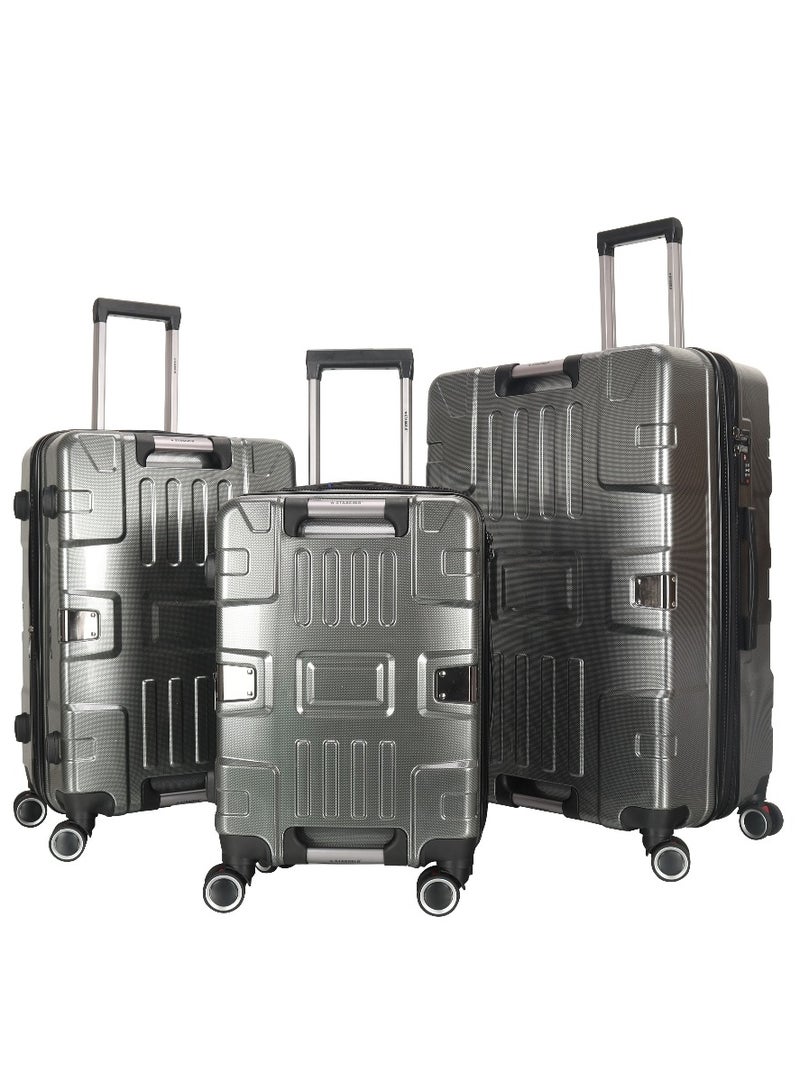 ستارجولد طقم حقائب سفر بعجلات من 3 قطع TPC عجلات جانبية صلبة مع قفل TSA - Image 1