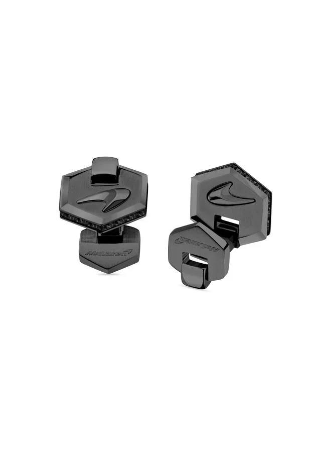 مكلارين Velocity Stainless Steel Grey Cufflinks for Men