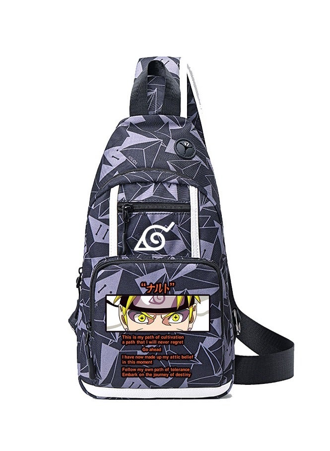 Naruto Cartoon Anime Joint Single Shoulder Bag Men's Small Backpack Student Messenger Bag Chest Bag 