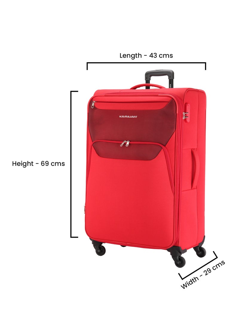 KAMILIANT - KAMILIANT BALI 3PCS SET hardside Luggage sets with Spinner wheels - Cabin,Medium,Large - Red - Image 1