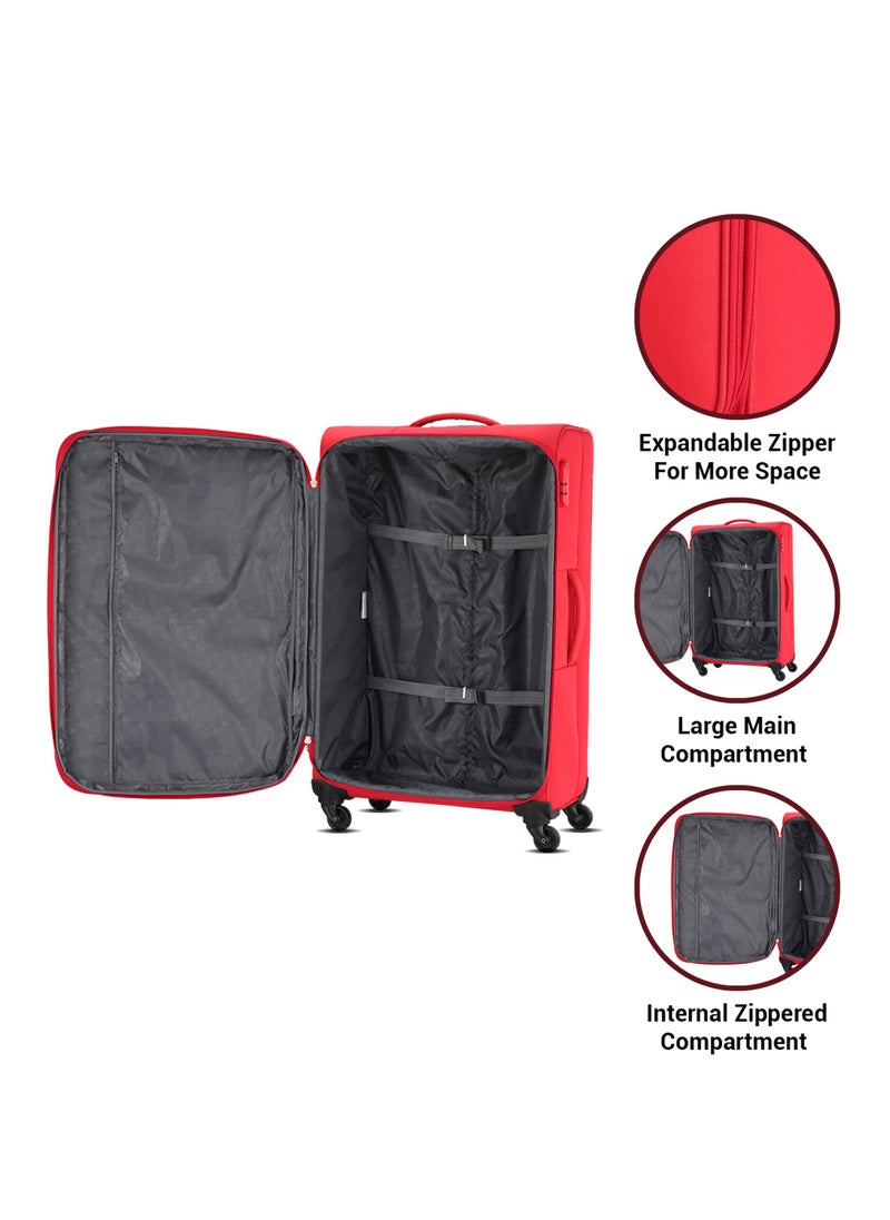 KAMILIANT - KAMILIANT BALI 3PCS SET hardside Luggage sets with Spinner wheels - Cabin,Medium,Large - Red - Image 1