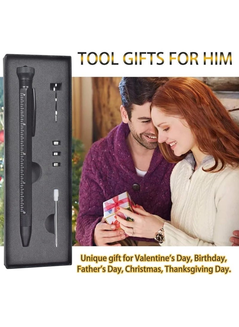 Bukela 12 in 1 Multitool Pen with Stress Relief Accessory, Pocket Multi Tool with Light, Stylus, Ruler, Screwdriver, Bottle Box Opener Cool Must-Have Gadgets for Woodworking Electrical Engineers Men - Image 4