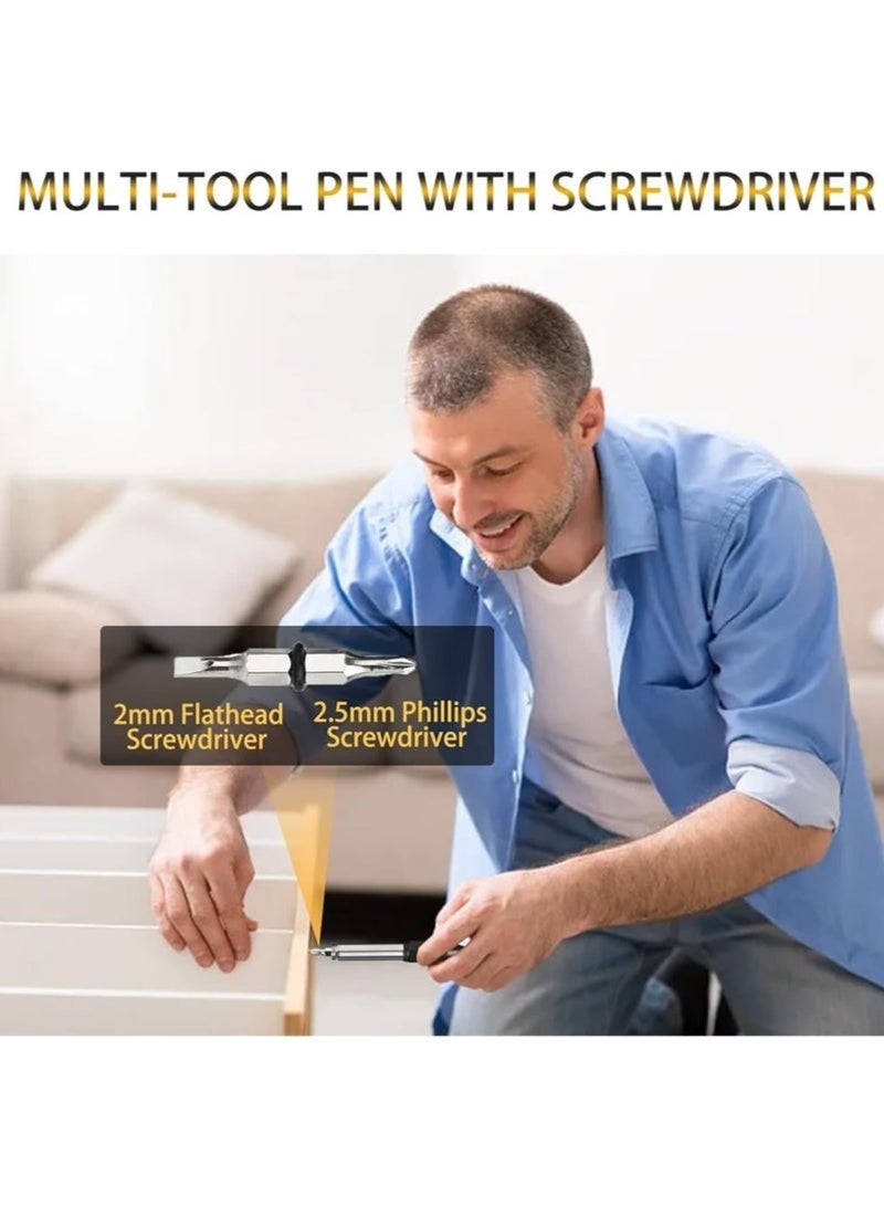 Bukela 12 in 1 Multitool Pen with Stress Relief Accessory, Pocket Multi Tool with Light, Stylus, Ruler, Screwdriver, Bottle Box Opener Cool Must-Have Gadgets for Woodworking Electrical Engineers Men - Image 5
