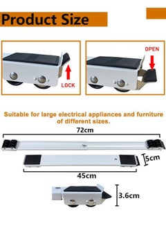 Arabest Heavy Duty Extensible Appliance Roller is Suitable for Washing Machines, Refrigerators, Dryers, Dishwashers and other Heavy Objects, can bear 500kg. Washing Machine Base  - Image 2