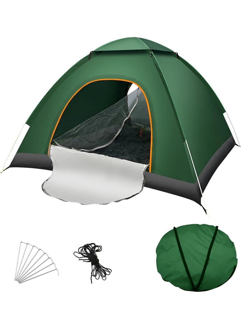 Quicksand Tent 3-4 Person Camping Tent with Carrying Bag - Lightweight Outdoor Tent for Backpacking, Hiking, Beach,Weatherproof Tent for Camping, Festivals, Backyard, Sleepovers 210x200x135Cm (Green) - Image 1