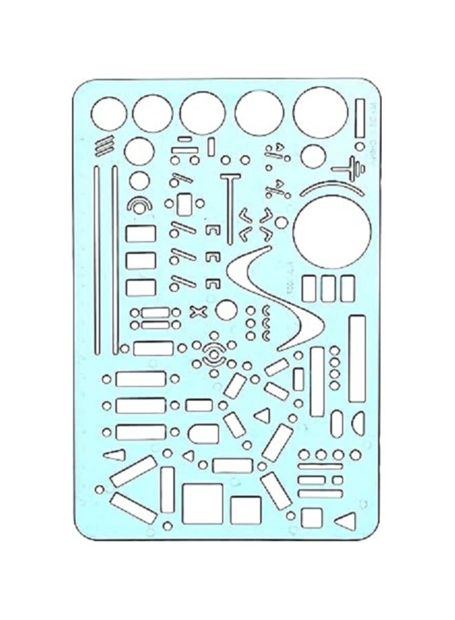 Geometric ruler, blue