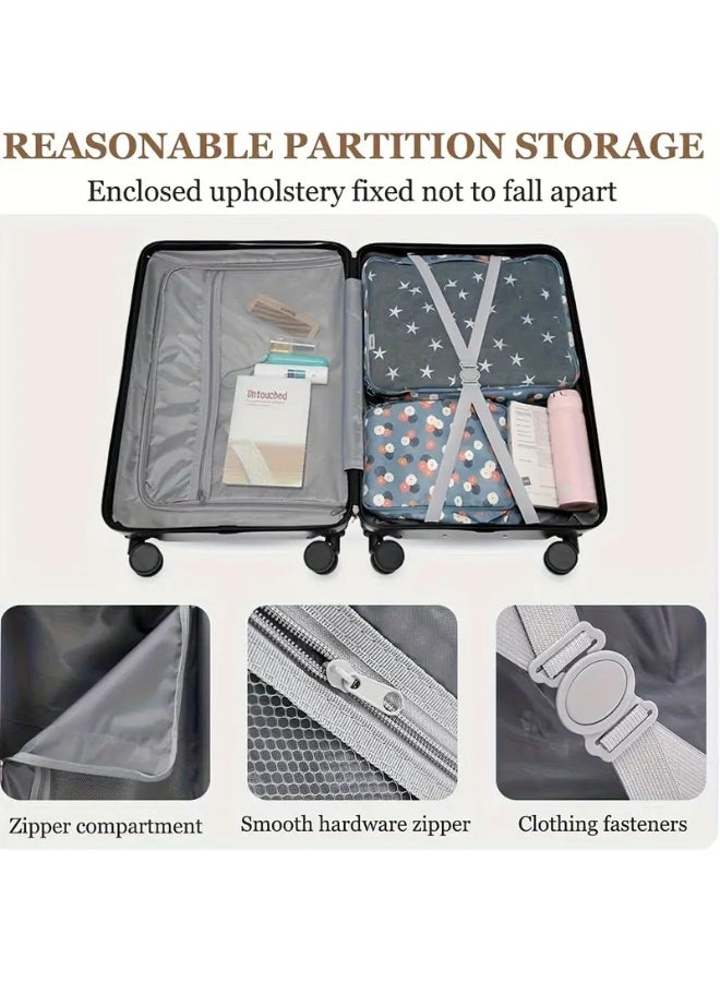 OHAHO Black 4 Piece Luggage Set (14/20/24/28 Inch) Hardshell Suitcase Set with 360° Spinner Wheels PC+ABS Durable Lightweight Travel Luggage Sets for Men & Women Best Luggage for Air Travel - Image 5