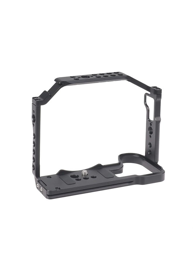 Hersmay - Lumix S5 II S5 IIX Cage with Top Handle, Hersmay Aluminium Camera Cage for Panasonic LUMIX S5 II / S5 IIX Mirrorless Camera, Built-in Cold Shoe & NATO Rail, Quick Release Plate for Arca Swiss - Image 1