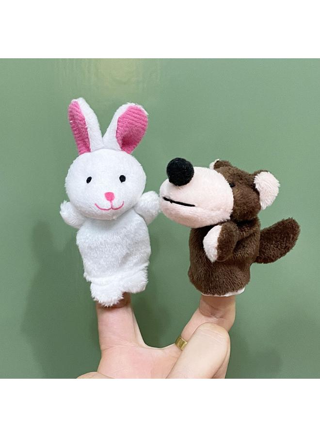 Bluejw 2025 New Cartoon Animal Plush Toy Finger Doll Baby Soothing Finger Doll Panda Rabbit - Image 1