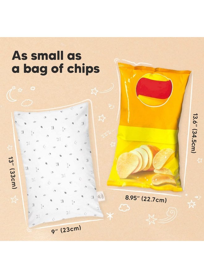 KeaBabies Mini Toddler Pillow with Pillowcase - 9x13 My Little Dreamy Mini Pillow, Organic Toddler Pillows for Sleeping, Kids Pillow, Small Pillows, Travel Pillows for Sleeping, Toddler Bed Pillows (Acorn) - Image 4