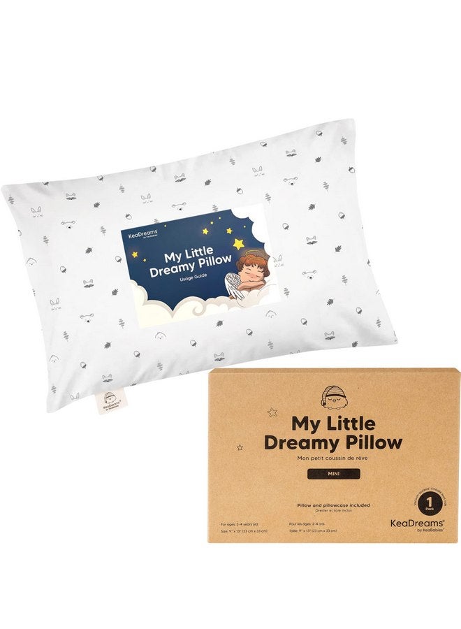 KeaBabies Mini Toddler Pillow with Pillowcase - 9x13 My Little Dreamy Mini Pillow, Organic Toddler Pillows for Sleeping, Kids Pillow, Small Pillows, Travel Pillows for Sleeping, Toddler Bed Pillows (Acorn) - Image 1