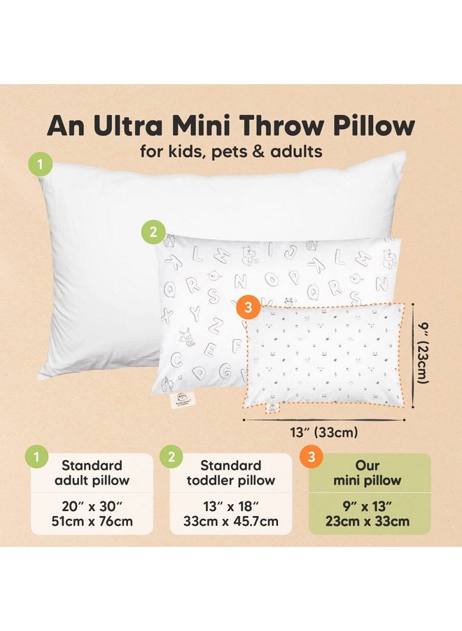 KeaBabies Mini Toddler Pillow with Pillowcase - 9x13 My Little Dreamy Mini Pillow, Organic Toddler Pillows for Sleeping, Kids Pillow, Small Pillows, Travel Pillows for Sleeping, Toddler Bed Pillows (Acorn) - Image 2