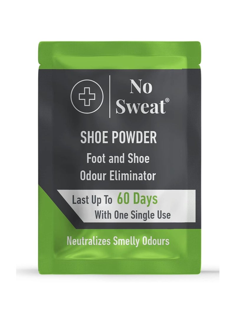 No Sweat - Foot And Shoe Odour Eliminator - Lasts Up To 60 With One Single Use - Salty Structure - Suitable Care For Athlete's Foot- Neutralizes Smelly Odours - No Mess -1 Box X10 Sachets - Image 1