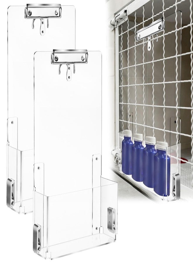 Leinuosen 2 Pack Kennel Cage Storage Bin for Accessories and Supplies Veterinary Cage Acrylic Storage Rack for Kennel, Crate, Cat Accessories - Image 1