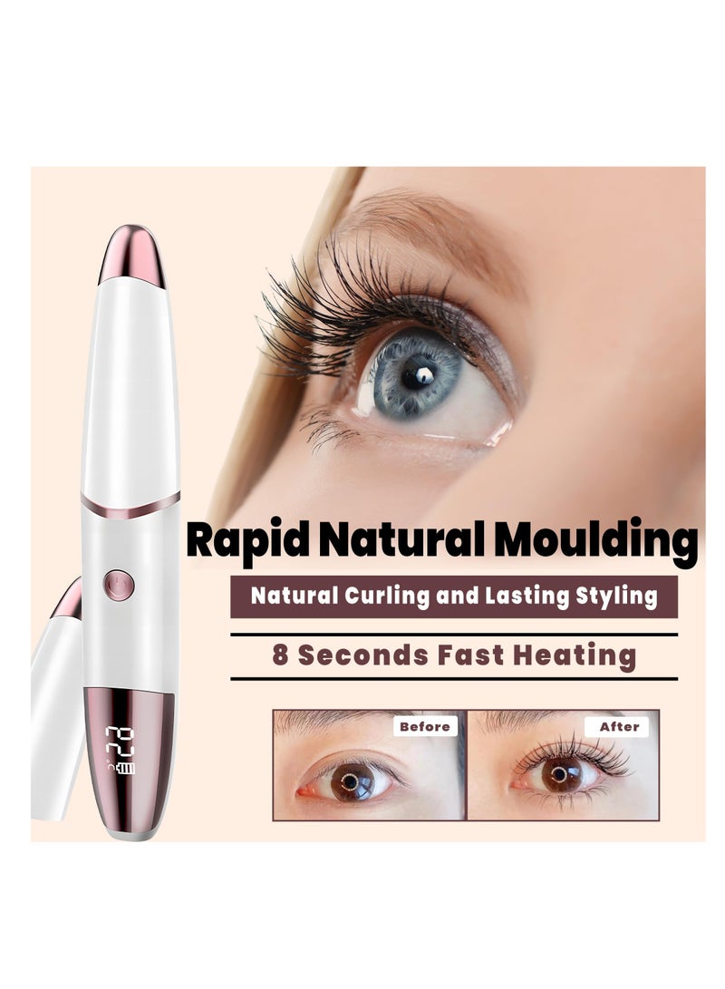 SYOSI Heated Eyelash Curlers, Rechargeable Electric Eyelash Curler with Type-C, Fast Heating Eye Lash Curler with 4 Heating Modes, Anti-Burn Mini Lash Curler with LED Display, for Home Work Travel - Image 2