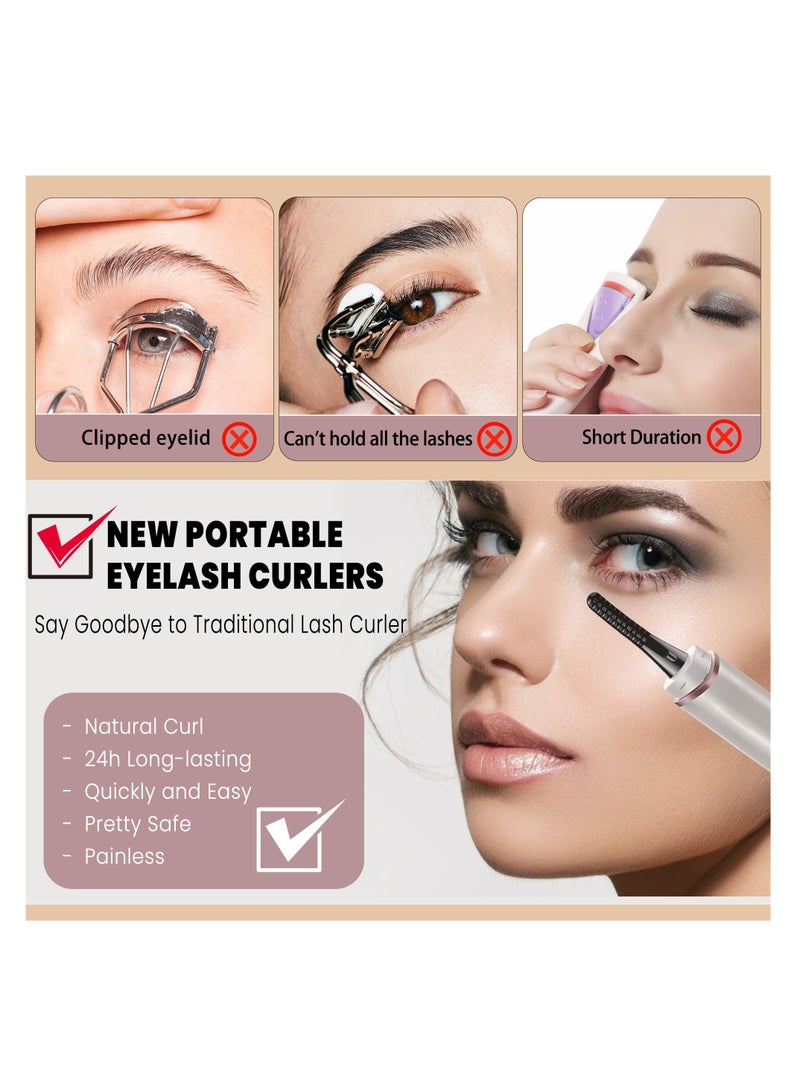 SYOSI Heated Eyelash Curlers, Rechargeable Electric Eyelash Curler with Type-C, Fast Heating Eye Lash Curler with 4 Heating Modes, Anti-Burn Mini Lash Curler with LED Display, for Home Work Travel - Image 5