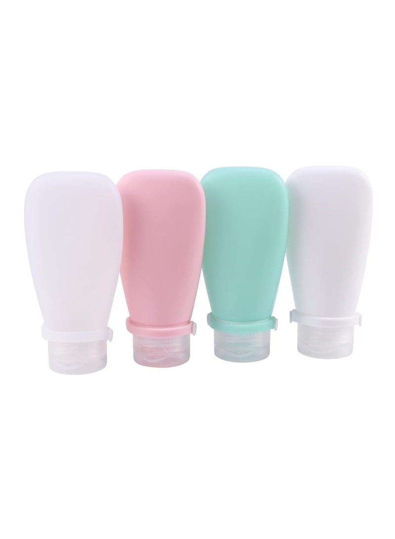 Oasisgalore Leak Proof Travel Bottles for Travel Size Toiletries Travel Containers for Shampoo Lotion Soap Liquids (4Pack 3oz)  - Image 1