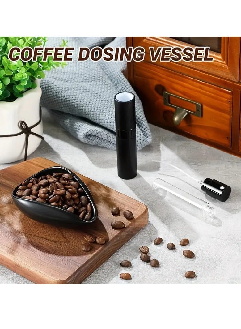 هومستر صينية حبوب القهوة وزجاجة رش وملعقة RDT طقم مكون من 3 قطع، ملحقات بار القهوة، وعاء جرعات السيراميك، قياس جرعة واحدة، هدية لمحبي - Image 3
