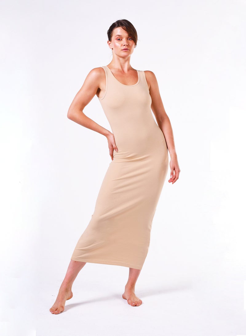 كومودو فستان طويل حمالة عريضة قطن مصرى 100%