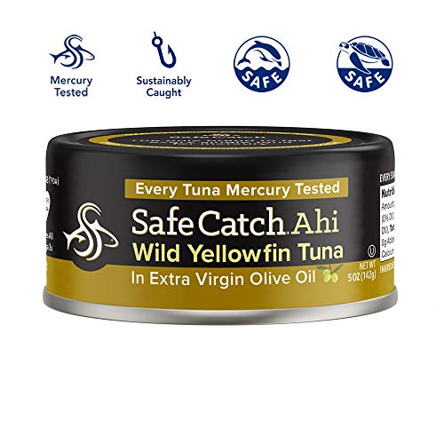 Safe Catch Wild Ahi Yellowfin Tuna Fish Canned Wild Caught Lowest Mercury Lean Protein Omega 3 GlutenFree Kosher in Extra Virgin Olive Oil Pack of 6 - Image 5