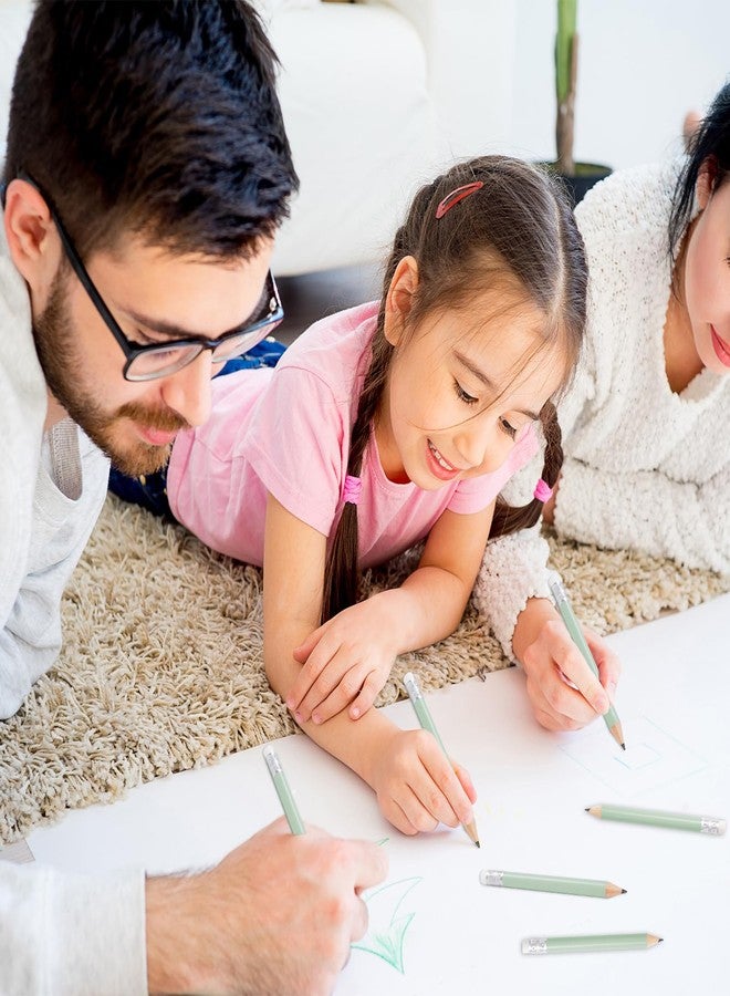 Whaline 50Pcs Sage Green Pencil with Erasers Pastel Short Writing Pencils Half Pencils for School Office Stationery Supplies, 4 in - Image 5