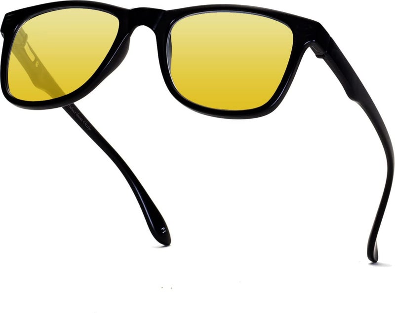 OCULY HD Day Night Vision Men Yellow anti glare glasses Safty goggles for Driving Car bike | Eye Protection headlight, 52 - Image 1