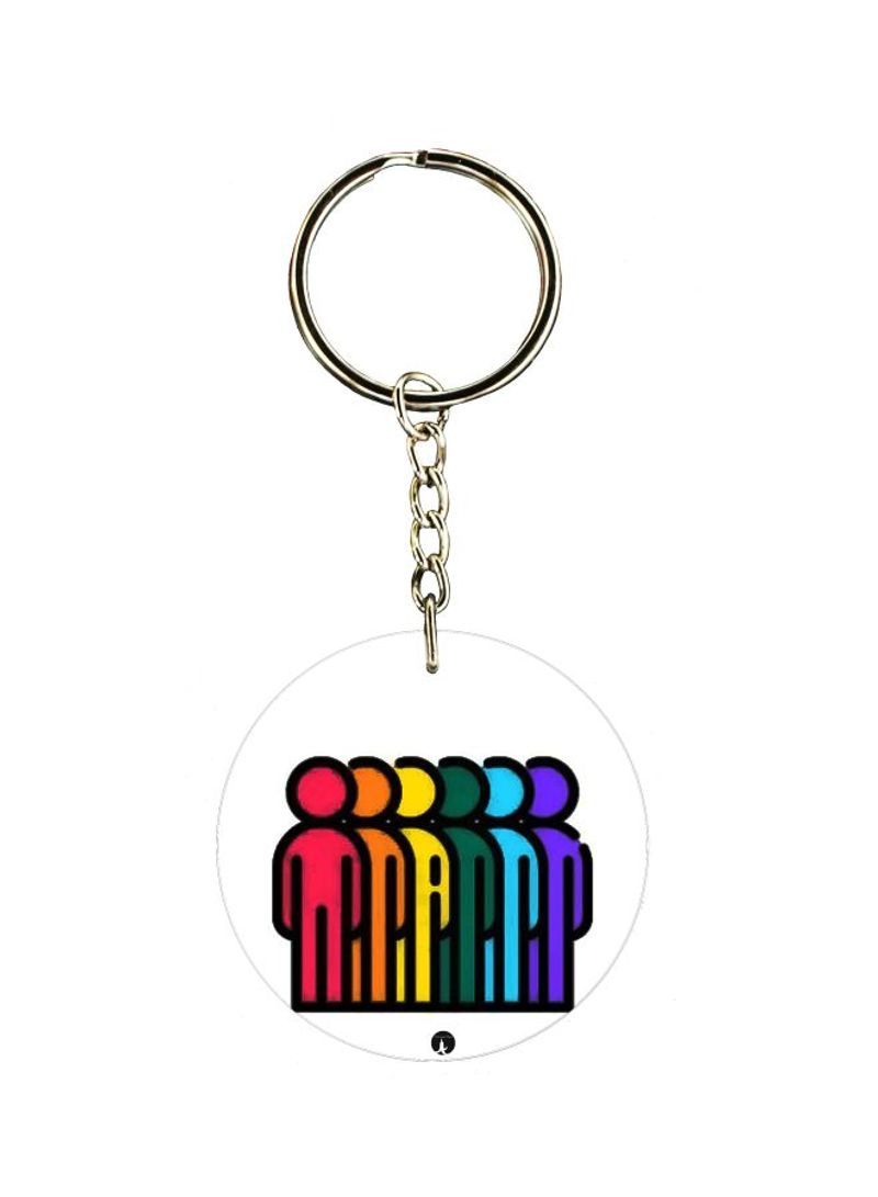 Cartoon Themed Single Sided Keychain