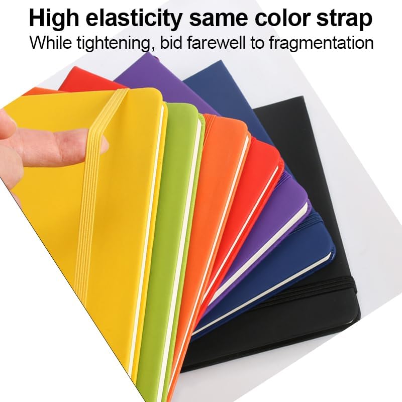 Personal Organizer Notebook with Elastic Closure - Yellow - Image 5