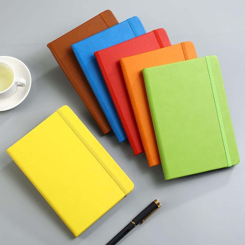 Personal Organizer Notebook with Elastic Closure - Yellow - Image 1