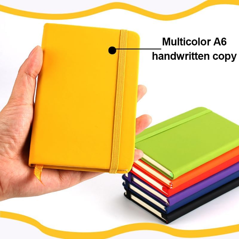 Personal Organizer Notebook with Elastic Closure - Yellow - Image 4