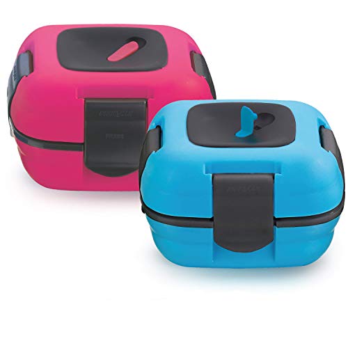 Pinnacle Insulated Leak Proof Lunch Box for Adults and Kids - Thermal Lunch Container With NEW Heat Release Valve 16 oz ~Set of 2~ Blue-Pink - Image 1