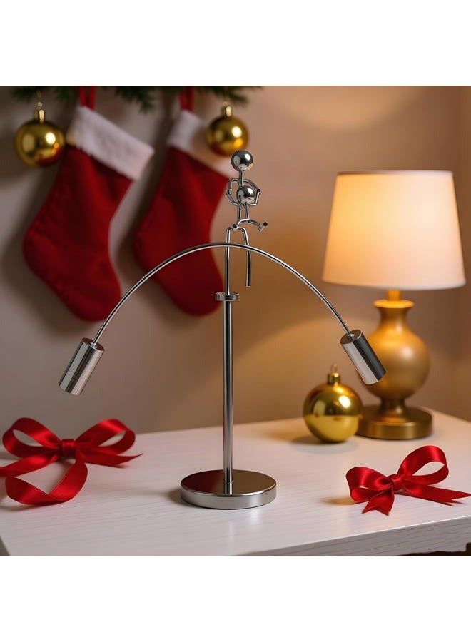 Sunnytech Weight Lifting Stainless Physics BalanceTumbler Kinetic Art Balancing Decompressive Science Psychology Home Offic Decor Desk Decor Toy WJ161 - Image 5