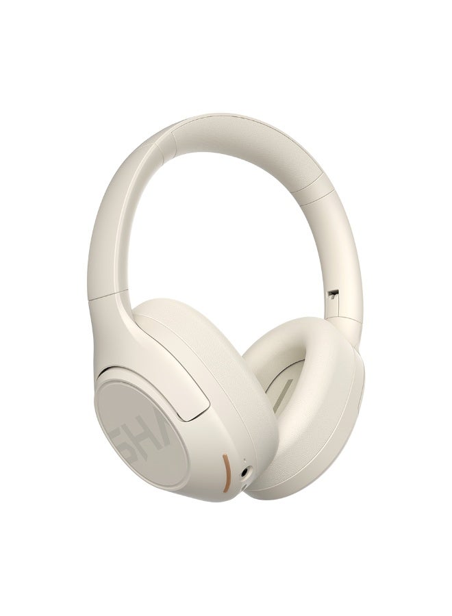 بلاك شارك سماعات بلاك شارك V2 اللاسلكية فوق الأذن - BS-X10، إلغاء ضجيج نشط 45 ديسيبل، وقت تشغيل 100 ساعة، بلوتوث 5.4، صوت Hi-Fi، اقتران بجهازين، دعم ميكروفون خارجي - أبيض - Image 4