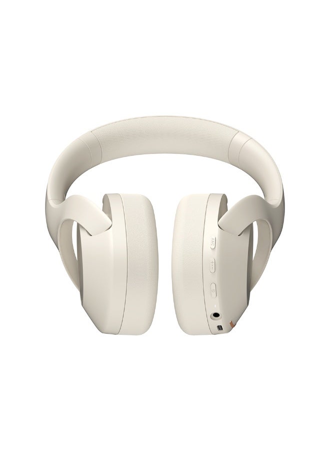 بلاك شارك سماعات بلاك شارك V2 اللاسلكية فوق الأذن - BS-X10، إلغاء ضجيج نشط 45 ديسيبل، وقت تشغيل 100 ساعة، بلوتوث 5.4، صوت Hi-Fi، اقتران بجهازين، دعم ميكروفون خارجي - أبيض - Image 2