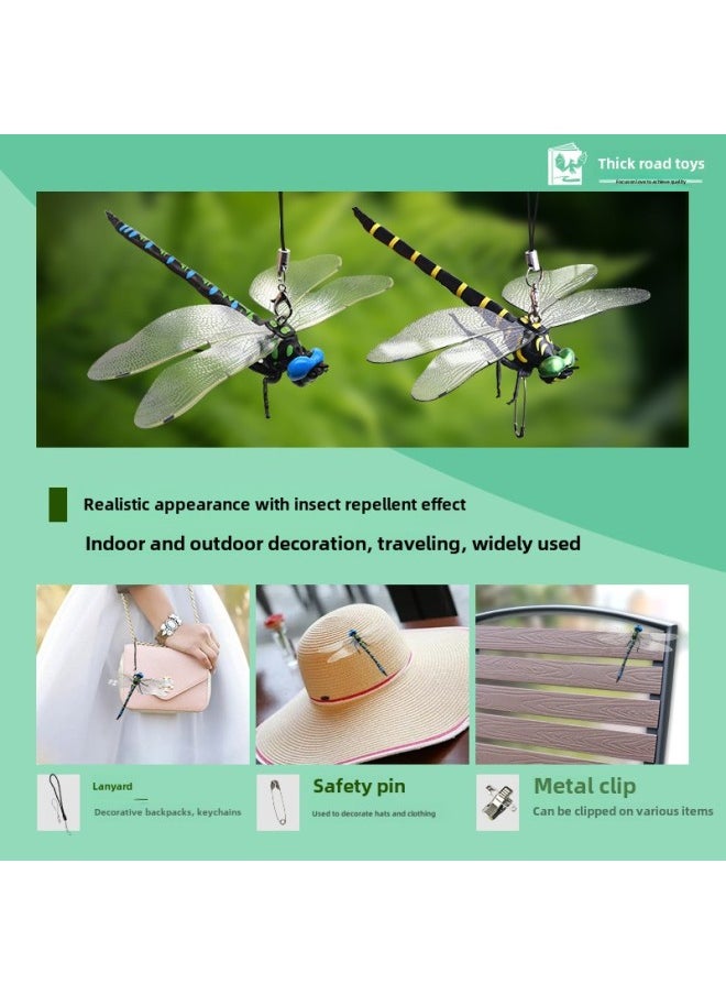 null - Simulation Dragonfly Exported To Japan Mosquito Repellent Artifact Plastic Model Toy Dragonfly Crafts-Color:K2 Cartoon Yellow 122*82mm - Image 1