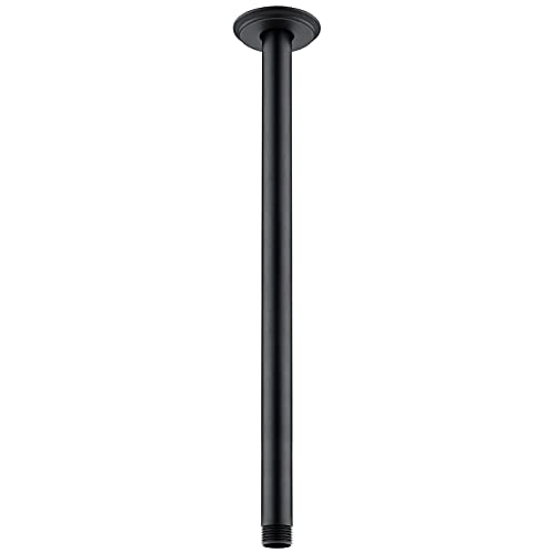 Anpean 16 Inch Shower Arm and Flange Matte Black, Ceiling Mounted Shower Arm for Rain Shower Head - Image 1